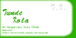 tunde kola business card